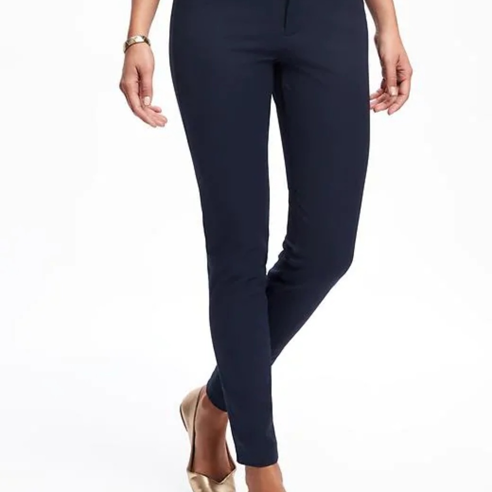 Old Navy Mid-Rise Pixie Full-Length Pants Navy